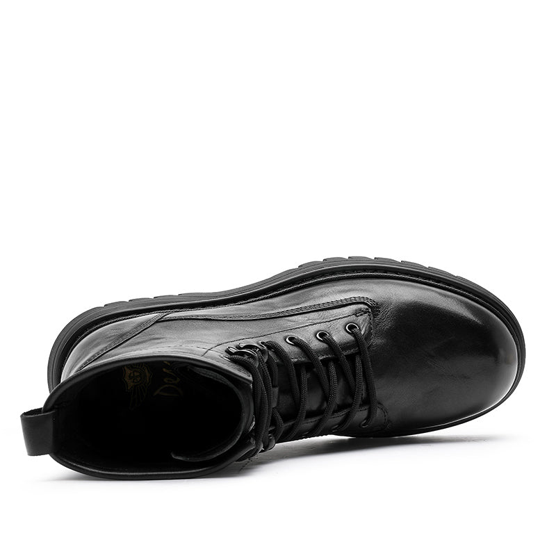 DESAI Shoes For Men Casual Leather Shoes Genuine Leather Soft Bottom boots low-heeled men's Chelsea boots fashion beautiful Elastic Leather Shoes Over-the-Knee DS05309