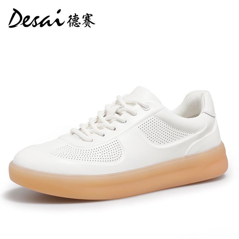 Desai Men's sneakers, Cool and Breathable in summer, Genuine Leather, German Training Shoes,Versatile Casual Shoes, Thick Soles, High Height Shoes DS3073