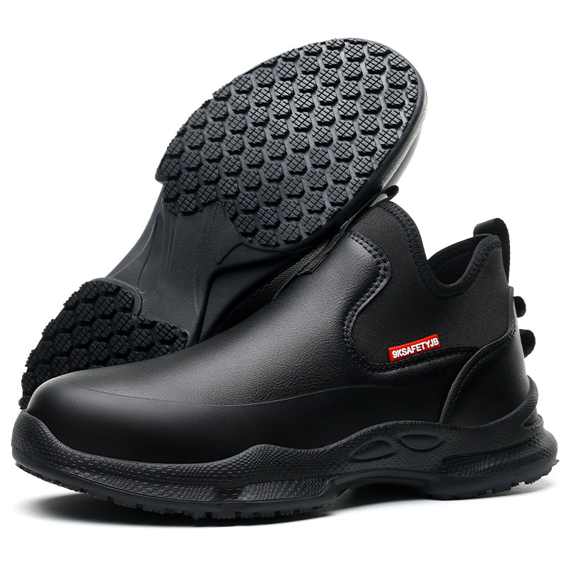 Desai working shoes Chef shoes waterproof comfortable anti slip shoes for men Food Service Chef Kitchen Non Slip Work Shoes Slip On Water Resistant  SF926