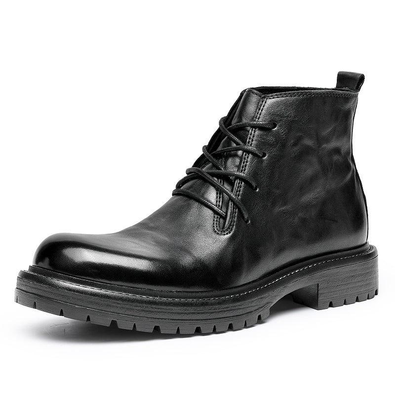 Desai Mid-gang boots men's casual British formal men's boots Soft leather retro leather boots short boots leather work shoes DS6319H/HM