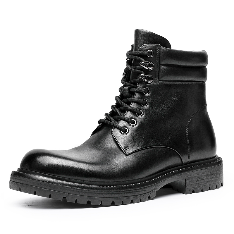 Desai leather boots men's British wind motorcycle boots Spring summer soft leather heightening retro men's tall work boots DS6327H